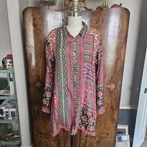 Johnny Was Sill Multicolor Patterned Tunic
